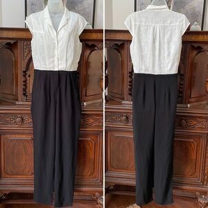 NWT Greylin Black and White Jumpsuit Lace M